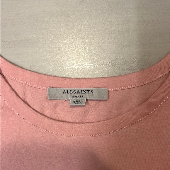 AllSaints Pink Short Sleeve T-Shirt - Picture 2 of 6